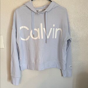 Calvin Klein Women's Pastel Blue Hoodie